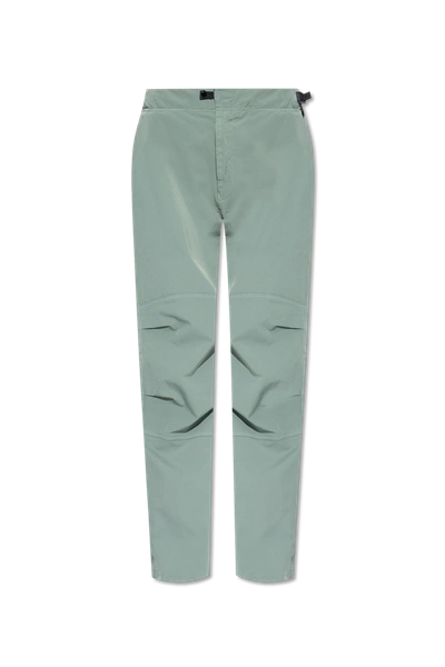 Stone Island Green Trousers With Logo In New