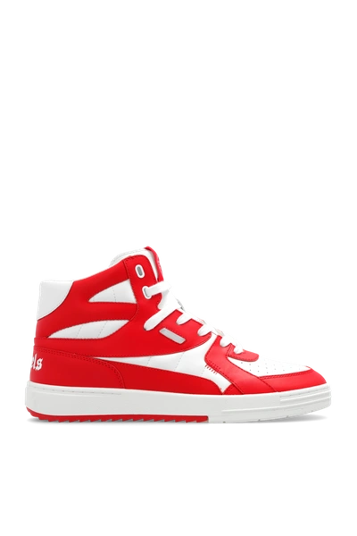 Palm Angels Red High-top Sneakers With Logo In New