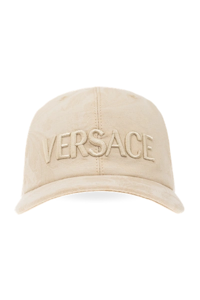 Versace Beige Baseball Cap In New