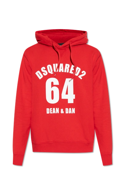 Dsquared2 Red Hoodie With Logo In New