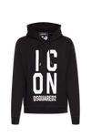 DSQUARED2 DSQUARED2 BLACK HOODIE WITH LOGO