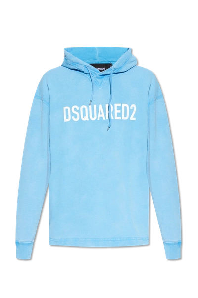 Dsquared2 Blue Hoodie With Logo In New