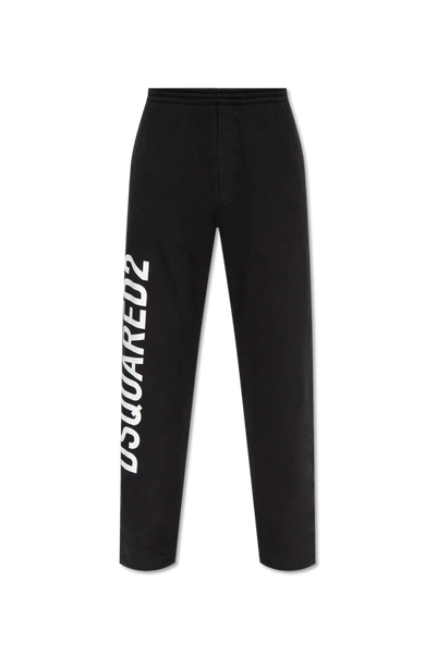 Dsquared2 Black Sweatpants With Logo In New