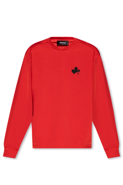 Dsquared2 Red Printed Sweatshirt In New