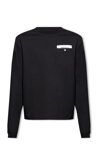 Palm Angels Long Sleeve T-shirt In Black