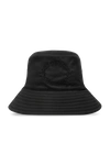 BURBERRY BURBERRY BLACK BUCKET HAT WITH LOGO