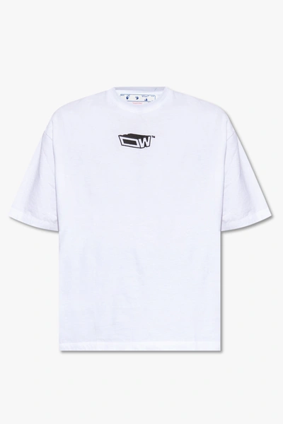 Off-white White Printed T-shirt In New
