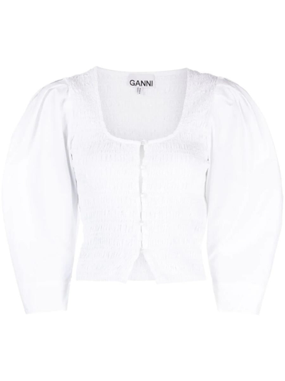 Ganni Shirts In White