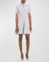 THEORY FELTED WOOL AND CASHMERE MINI POLO DRESS