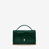 Alexander Mcqueen Top Handle Skull Bag In Emerald