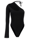 David Koma Body One-shoulder Tie Detail In Black