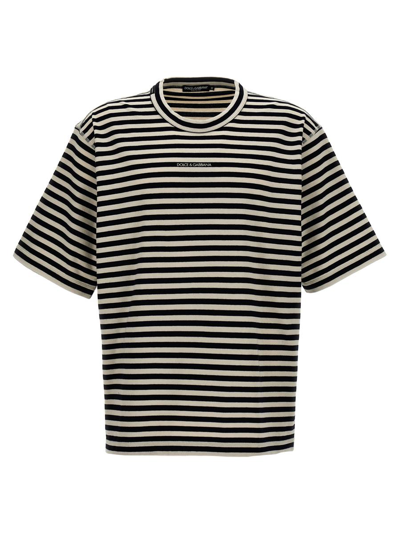 Dolce & Gabbana Striped T-shirt White/black
