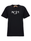 N°21 Woman T-shirt Black Size 4 Cotton