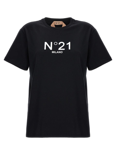 N°21 Woman T-shirt Black Size 4 Cotton
