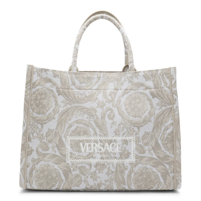 Versace Bags In Beige+beige- Gold