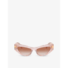 Dolce & Gabbana Womens Pink Dg4450 Cat-eye Acetate Sunglasses In Pink