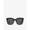 Gucci Womens Black Gg1338s Rectangle-frame Injected Sunglasses In Black