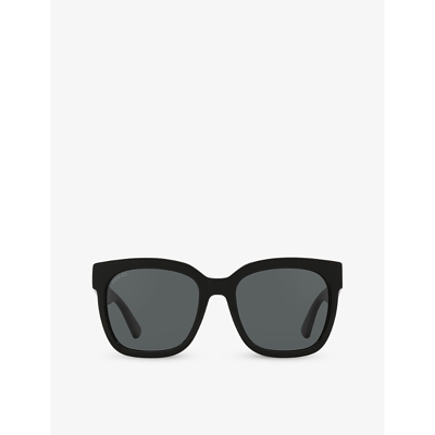 Gucci Womens Black Gg0034sn Square-frame Acetate Sunglasses