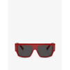 Dolce & Gabbana Dg4459 Square-frame Acetate Sunglasses In Red