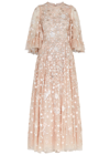 NEEDLE & THREAD CONSTELLATION SEQUIN-EMBELLISHED TULLE GOWN