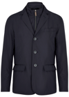 Herno Fabric Jacket With Chest And Front Pockets In Navy