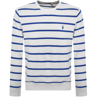 Ralph Lauren Stripe Knit Jumper White