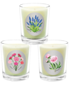 Qualitas Candles Set Of 3 Candles In White