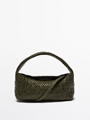 MASSIMO DUTTI WOVEN NAPPA LEATHER MINI BAG