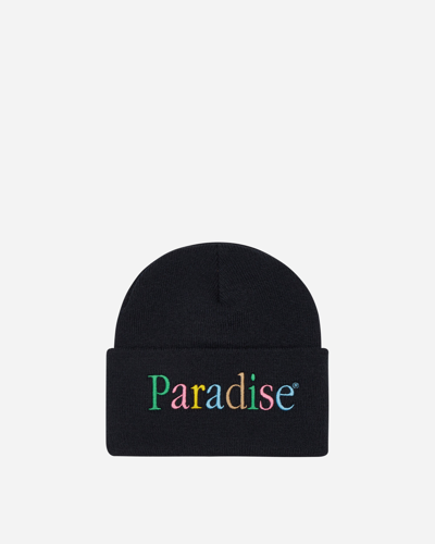 Paradis3 Colours Logo Cuff Beanie In Black