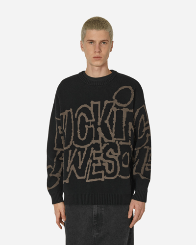 Fucking Awesome Pbs Knit Sweater In Black