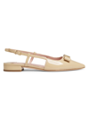 Kate Spade Women's Bowdie Patent Leather Flats In Beach Sand