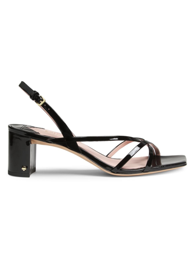 KATE SPADE WOMEN'S RENEE PATENT LEATHER BLOCK HEEL SANDALS