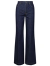 Dolce & Gabbana Dark Blue Cotton Stretch Straight Denim Jeans In Black