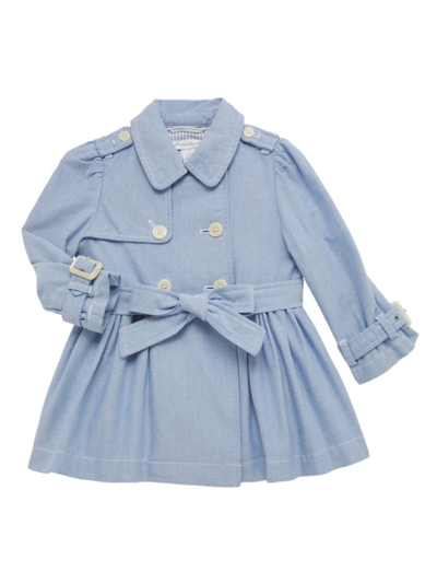 Polo Ralph Lauren Baby Girl's Cotton Trench Coat In Blue Classic Oxford