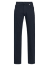 Kiton Men's Stretch Cotton Mid-rise Straight-leg Pants In Navy Blue