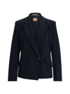 Hugo Boss Regular-fit Jacket In Stretch Twill In Dark Blue