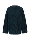 Hugo Boss Wool-blend Sweater With Cable-knit Structure In Dark Blue