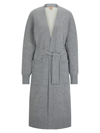HUGO BOSS WOMEN'S BELTED CARDIGAN IN VIRGIN WOOL AND CASHMERE
