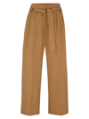 HUGO BOSS WOMEN'S TAPERED-FIT WIDE-LEG TROUSERS WITH FABRIC BELT