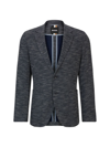 Hugo Boss Regular-fit Jacket In Micro-patterned Stretch Jersey In Dark Blue