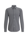 HUGO BOSS MEN'S SLIM-FIT SHIRT IN STRUCTURED PERFORMANCE-STRETCH FABRIC