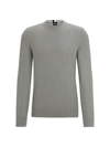 Hugo Boss Grey Cotton Blend Sweater  Grey Boss Uomo Xl In Silver