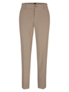 Hugo Boss Regular-fit Trousers In Patterned Stretch Cotton In Beige