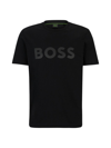 Hugo Boss Tee-lotus Round-necked T-shirt In Black