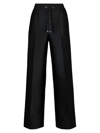 HUGO BOSS WOMEN'S RELAXED-FIT TROUSERS IN SATIN WITH DRAWSTRING WAIST