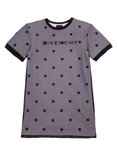 Givenchy Kids' Little Girl's & Girl's Logo Mesh T-shirt Dress In Black