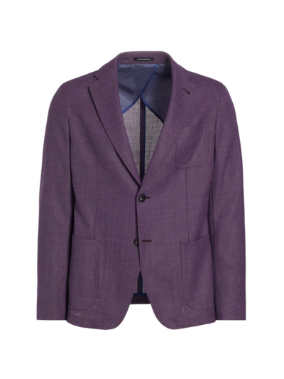 Emporio Armani Men's Virgin Wool Single-breasted Sport Coat In Dark Purple
