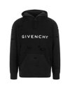 GIVENCHY GIVENCHY GIVENCHY HOODIE WITH DELAVÉ DESTROYED EFFECT