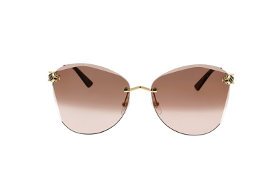 Cartier Butterfly Frameless Sunglasses In Multi