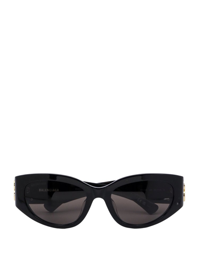 Balenciaga Eyewear Bossy Round In Black